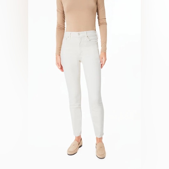 Mother Antique White High Waisted Looker AnkleMOTHER